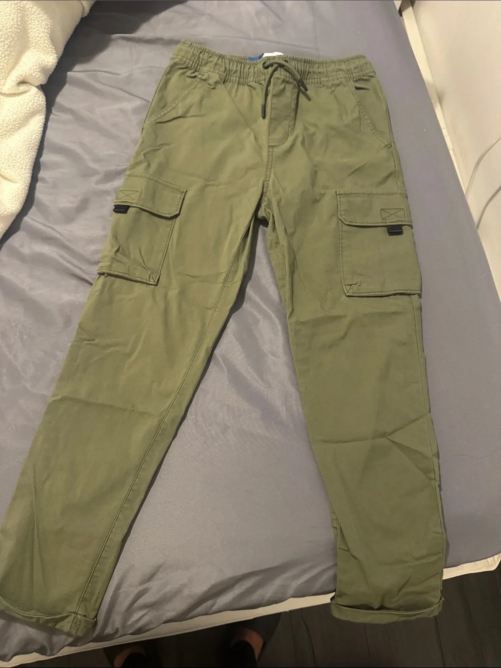 Old Navy Youth Olive Cargo Jogger Pants